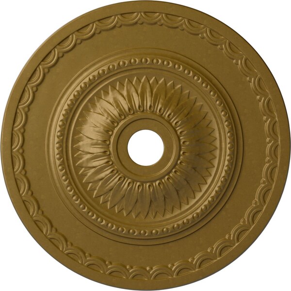 Ekena Millwork Sunflower Ceiling Medallion (Fits Canopies up to 5 5/8"), 29 1/2"OD x 3 5/8"ID x 1 5/8"P, Gold CM29SFGLS - main